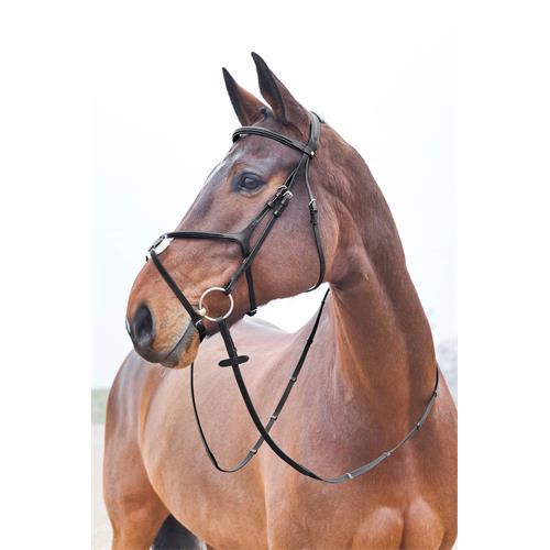 Kožená uzdečka Horze Prescott s mexickým nánosníkem, černá - vel. Cob Uzdečka Horze Prescott, mex. nán., černá, vel. Cob