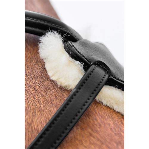 Kožená uzdečka Horze Prescott s mexickým nánosníkem, černá - vel. Cob Uzdečka Horze Prescott, mex. nán., černá, vel. Cob