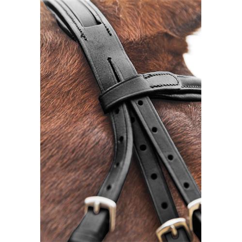 Kožená uzdečka Horze Prescott s mexickým nánosníkem, černá - vel. Cob Uzdečka Horze Prescott, mex. nán., černá, vel. Cob