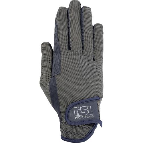 Jezdecké rukavice USG Malibu, šedo-modré - vel. L Rukavice jezdecké USG Malibu, šedo-modré