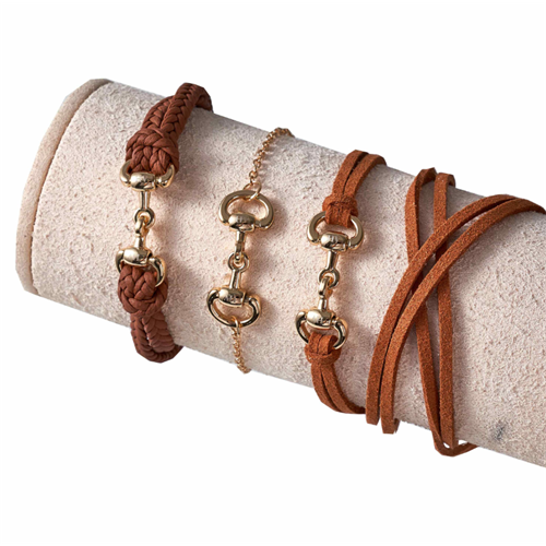 Sada náramků HV Polo Jula, set 3 ks - hnědý Náramky HV Polo Kate, hnědý