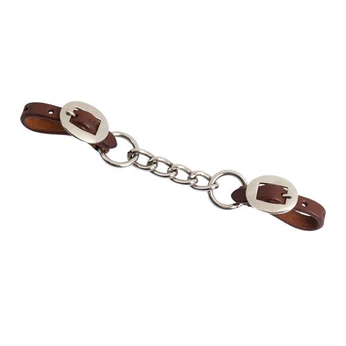 Řemínek podbradní s řetízkem Lakota, jednoduchý, hnědý Řemínek podbradní s řetízkem Lakota, jednoduchý, hnědý