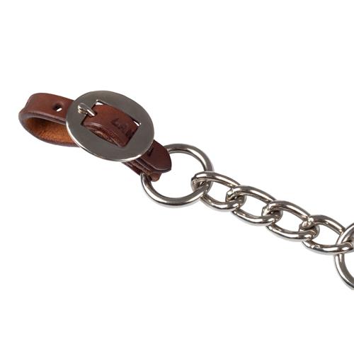Řemínek podbradní s řetízkem Lakota, jednoduchý, hnědý Řemínek podbradní s řetízkem Lakota, jednoduchý, hnědý