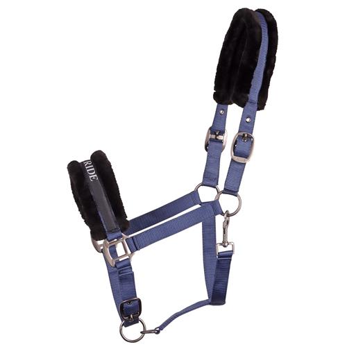 Nylonová ohlávka s beránkem Harrys Horse Lyrics, tmavě modrá - vel. Full Ohlávka HH Lyrics s beránkem, modrá, vel. Full