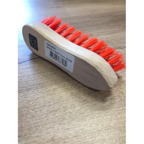 Kartáček na kopyta, dřevěná rukojeť, červený Kartáček na kopyta, dřevěná rukojeť, červený