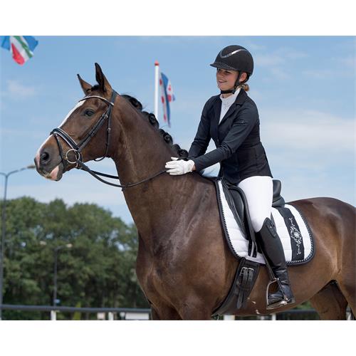 Dámské jezdecké sako QHP Noven, černé - vel. 36 Sako jezdecké QHP Noven, černé, vel. 36