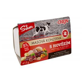 Masová vanička pro psy Chejn Sam hovězí, 415 g