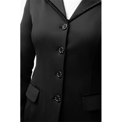 Dámské jezdecké sako Horze Ada Glimmer S/S 2025, černé - vel. 36 Sako Horze Ada Glimmer SS25, černá, vel. 36