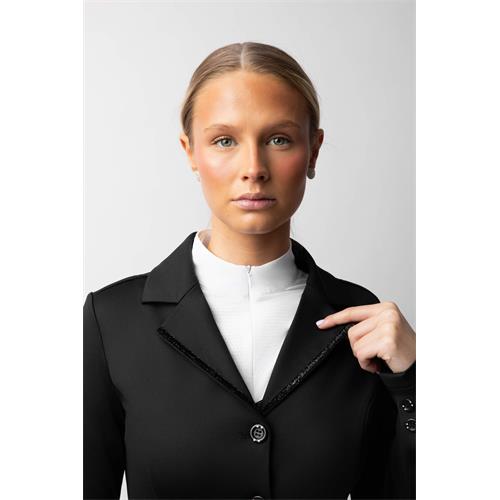 Dámské jezdecké sako Horze Ada Glimmer S/S 2025, černé - vel. 36 Sako Horze Ada Glimmer SS25, černá, vel. 36