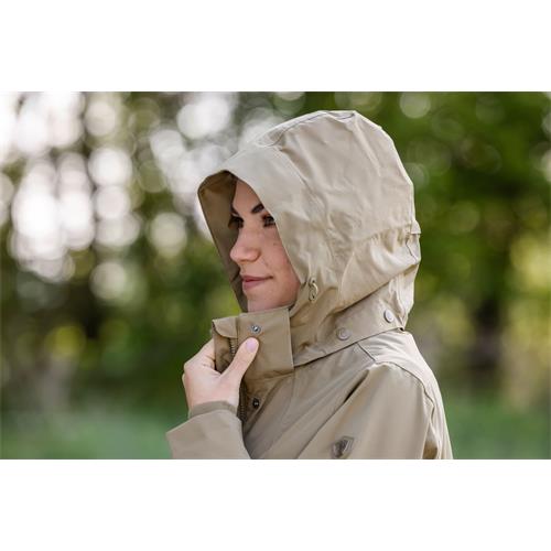 Dámský kabát/pláštěnka Covalliero, SS 26, walnut - vel. M Kabát dámský Covalliero SS 2026, walnut, vel. M