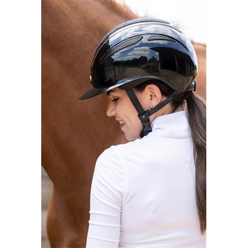 Jezdecká přilba Covalliero Elite Polo Gloss, černá - vel. 59-61 cm Přilba Covalliero Elite Polo Gloss, černá, vel. 59-61 cm