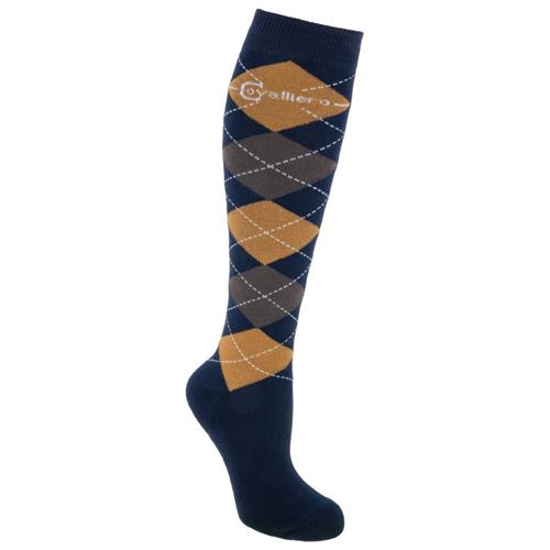 Jezdecké podkolenky Covalliero Brescia, modro-hnědé - vel. 34-36 Podkolenky Covalliero Brescia, modro-hnědé, 34-36