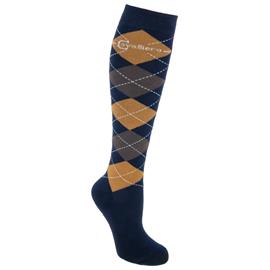 Jezdecké podkolenky Covalliero Brescia, modro-hnědé