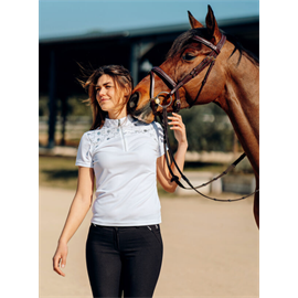 Dámské závodní triko Horze Kaitlin, bílé
