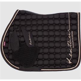 Podsedlová dečka + čabraka Kentaur Rose Gold, černá, VS