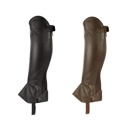 Kožené minichaps Horze Spirit, černé / hnědé - černé, vel. XL Minichaps kožené Horze Spirit, černé, vel. XL