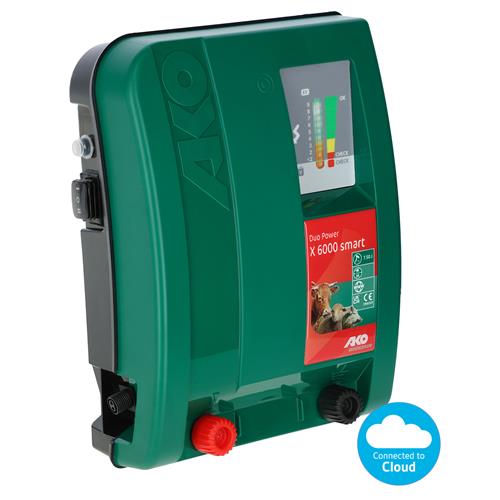 Zdroj pro elektrický ohradník AKO DUO-Power X 6000 smart GPS, kombinovaný, 5 J Zdroj pro elektrický ohradník AKO DUO-Power X 6000 smart GPS, kombinovaný, 5 J