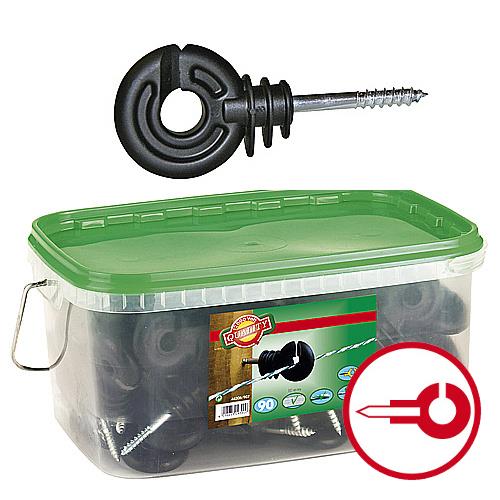 Izolátor pro elektrické ohradníky AKO 131 kruhový s vrutem 5 mm - jednotlivé ks Izolátor pro elektrické ohradníky AKO ECONOMY kruhový s vrutem 5 mm