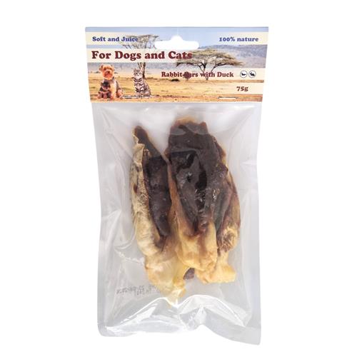 Králičí ucho plněné kachním masem 75 g Králičí ucho plněné kachním masem 75 g