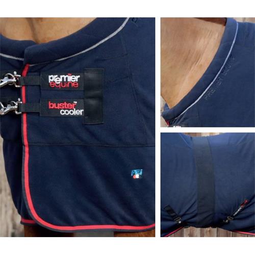 Odpocovací deka Premier Equine Prestige, modrá - vel. 135 cm Deka Premier Equine Prestige modrá, vel. 135 cm