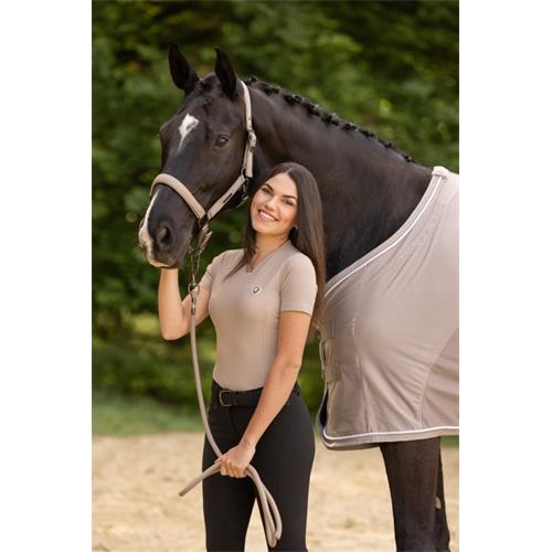 Dámské triko Covalliero V-Shape S/S 2025, krémové - vel. S Triko V-shape Covalliero SS 2025, béžové, S