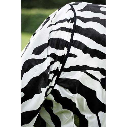 Síťovaná deka proti hmyzu Bucas Buzz-Off SS 26, zebra - vel. 145 cm Síťová deka s krkem Bucas Buzz-Off SS 26, zebra, vel. 145