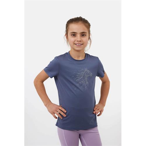 Dětské triko Horze Wilda, SS 26, modré - vel. 134/140 Dětské triko Horze Wilda SS 26, modré, 134/140