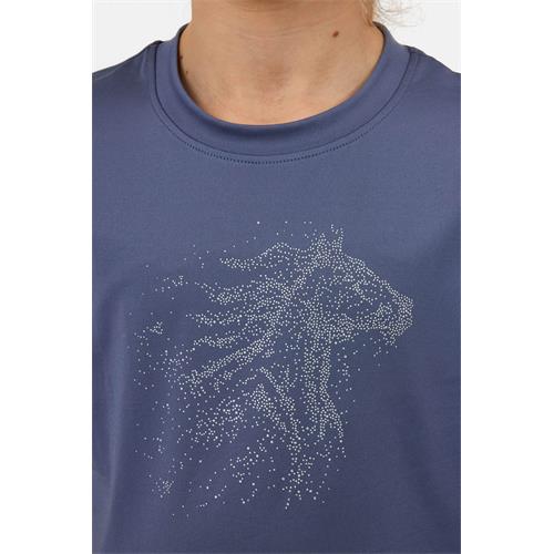 Dětské triko Horze Wilda, SS 26, modré - vel. 134/140 Dětské triko Horze Wilda SS 26, modré, 134/140