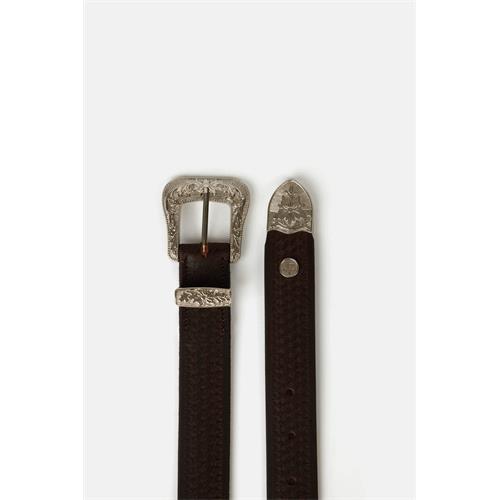 Kožený pásek Horze Blaze Western, SS 26, hnědý - 85 cm Kožený pásek Horze Blaze Western SS 26, sv. hnědý, 85 cm