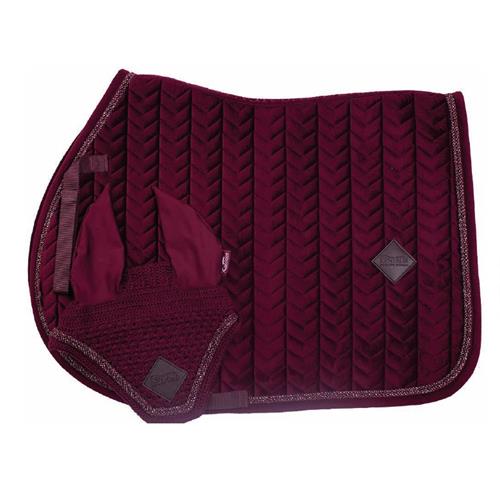 Podsedlová dečka + čabraka Kentaur Samet, VS - Vínová Set dečka + čabraka Kentaur Samet, vínová, VS