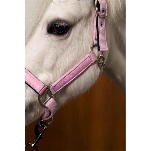 Nylonová ohlávka HVP Nena, SS 26, růžová - vel. Pony Ohlávka HV Polo Nena SS 26, růžová, vel. Pony