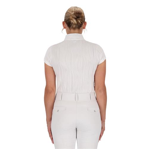 Dámské závodní triko QHP Kynlee, SS 26, bílé - vel. 44 Dámské závodní triko QHP Kynlee SS 26, bílé, vel. 44