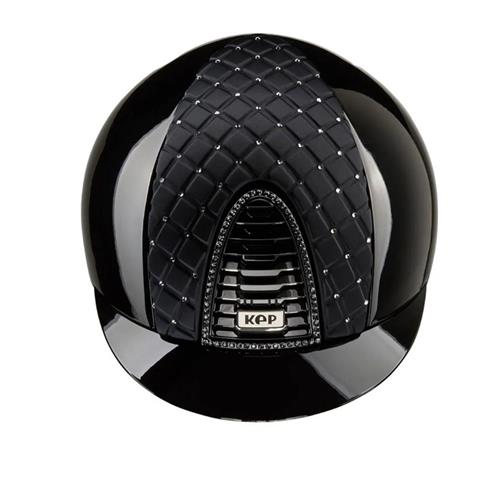 Jezdecká přilba KEP Cromo 2.0 Polish-Satin Milano Cross Swarovski, černá, M Jezdecká přilba KEP Cromo 2.0 Polish-Satin Milano Cross Swarovski, černá, M