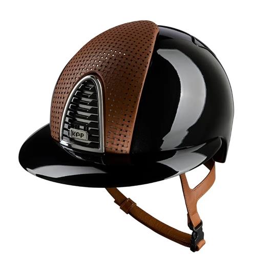 Jezdecká přilba KEP Cromo 2.0 Polish Metal Verona Polo, černo-hnědá, M Jezdecká přilba KEP Cromo 2.0 Polish Metal Verona Polo, černo-hnědá, M