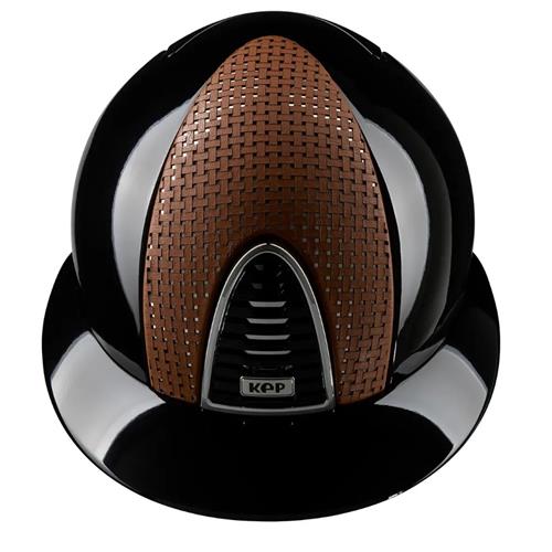 Jezdecká přilba KEP Cromo 2.0 Polish Metal Verona Polo, černo-hnědá, M Jezdecká přilba KEP Cromo 2.0 Polish Metal Verona Polo, černo-hnědá, M