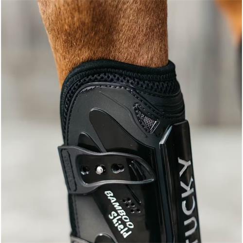 Přední chrániče Kentucky Bamboo Elastic, černé - vel. M Chrániče přední Kentucky Bamboo Elastic, černé, vel. M