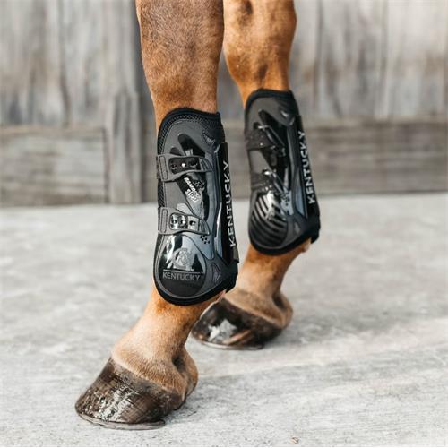 Přední chrániče Kentucky Bamboo Elastic, černé - vel. L Chrániče přední Kentucky Bamboo Elastic, černé, vel. L