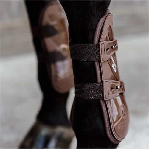 Přední chrániče Kentucky Bamboo Elastic, hnědé - vel. M Chrániče přední Kentucky Bamboo Elastic, hnědé, vel. M