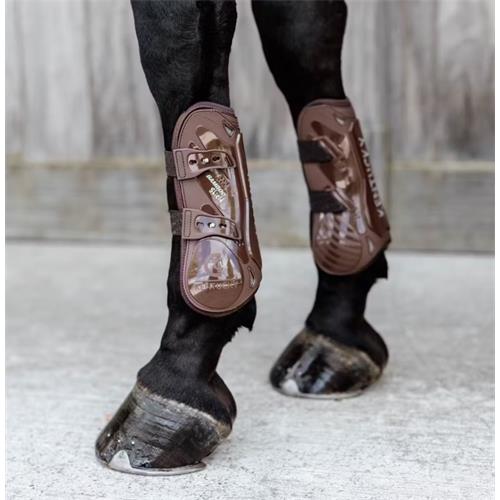 Přední chrániče Kentucky Bamboo Elastic, hnědé - vel. M Chrániče přední Kentucky Bamboo Elastic, hnědé, vel. M