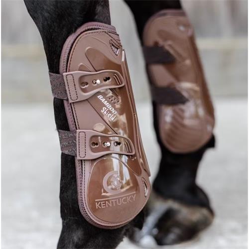 Přední chrániče Kentucky Bamboo Elastic, hnědé - vel. L Chrániče přední Kentucky Bamboo Elastic, hnědé, vel. L