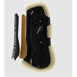 Přední chrániče Kentucky Bamboo Elastic s beránkem, černé, vel. L