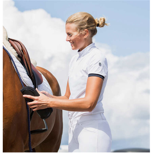 Dámské závodní triko Horze Taylor - bílé, vel. 40 Triko dámské Horze Taylor, bílé, vel. 40