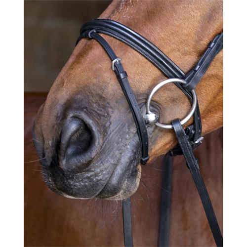 Kožená uzdečka Eric Thomas Shiny, černá - vel. Full Uzdečka Eric Thomas Shiny, černá , vel. Full