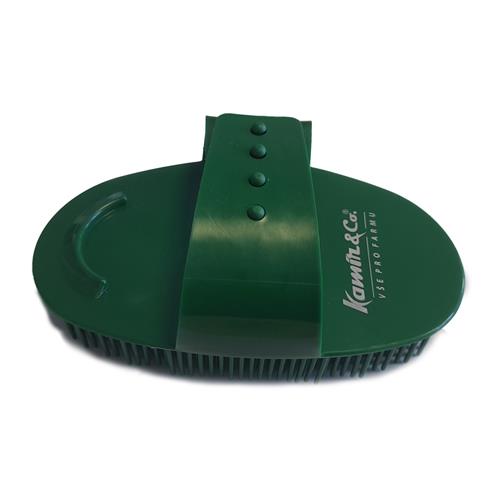 Plastové hřbílko s hroty, zelené, logo Kamír Plastové hřbílko s hroty, zelené, logo Kamír