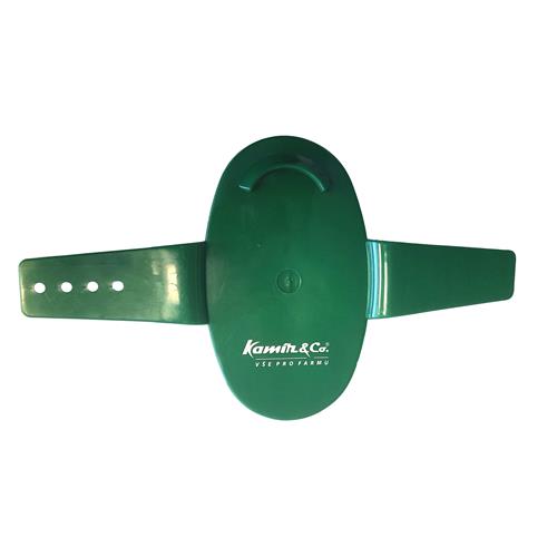 Plastové hřbílko s hroty, zelené, logo Kamír Plastové hřbílko s hroty, zelené, logo Kamír