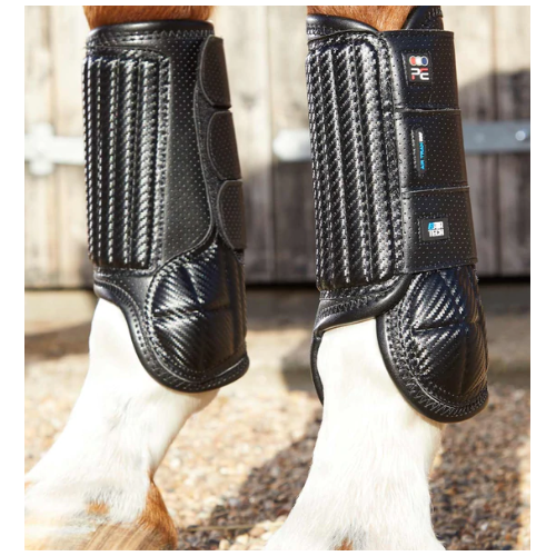Přední krosové chrániče Premier Equine Carbon Air Flex, černé - vel. S Chrániče Premier Carbon Air Flex, černé, přední, S
