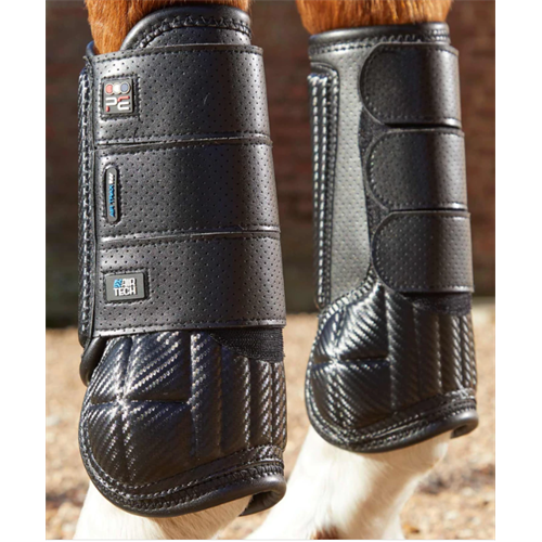 Přední krosové chrániče Premier Equine Carbon Air Flex, černé - vel. S Chrániče Premier Carbon Air Flex, černé, přední, S