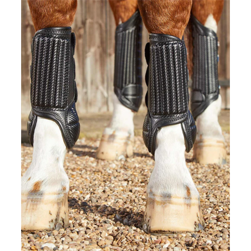 Přední krosové chrániče Premier Equine Carbon Air Flex, černé - vel. S Chrániče Premier Carbon Air Flex, černé, přední, S