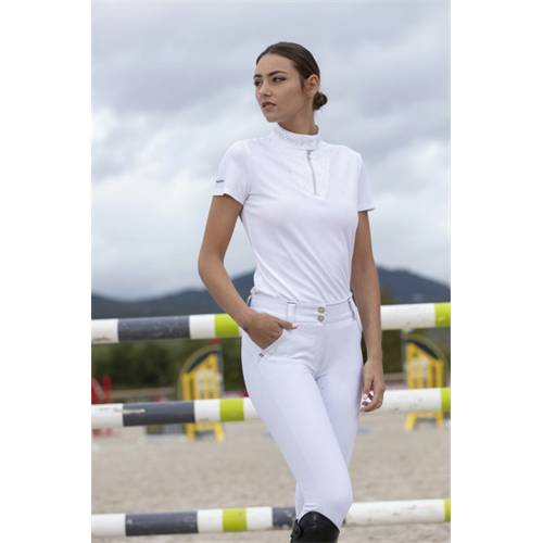 Dámské závodní triko Equitheme Bol, bílé - vel. S Triko závodní dámské EKKIA Bol, bílé, S