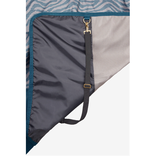 Nepromokavá deka Horze Nevada 0 g, šedo-petrolejová - vel. 125 cm Deka nepr. Horze Nevada, 0gr, šedá-petrol. 125 cm